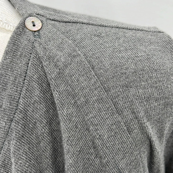 Amour Vert Belted Wrap Top in Grey - NWOT - Size XS - Picture 3 of 8